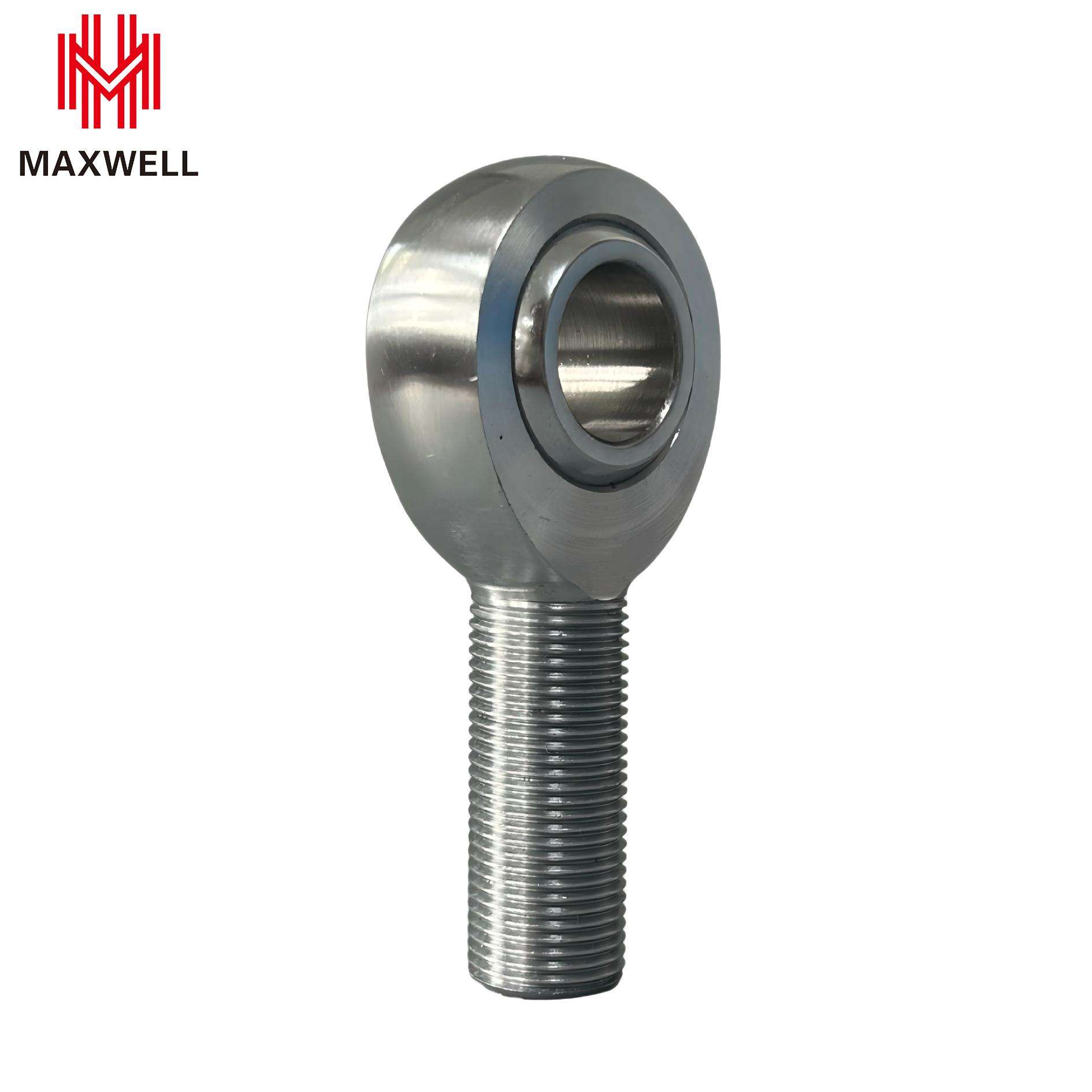 High Strength Self Lubricating XM12 Male Thread Alloy Steel Rod End 0.75 Inch Bore